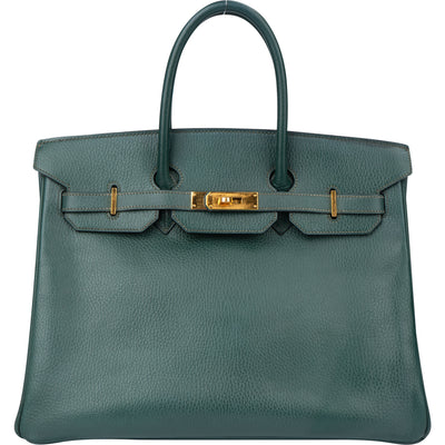 Hermès Vert Clair Ardennes Birkin 35 Handbag