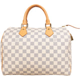 Louis Vuitton Damier Azur Monogram Speedy 30 Handbag