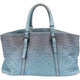 Bottega Veneta Blue Intrecciato Leather Ombre Handbag