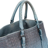 Bottega Veneta Blue Intrecciato Leather Ombre Handbag