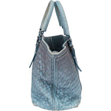 Bottega Veneta Blue Intrecciato Leather Ombre Handbag