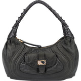 Fendi Black Leather Spy Hobo Bag
