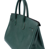 Hermès Vert Clair Ardennes Birkin 35 Handbag