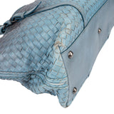 Bottega Veneta Blue Intrecciato Leather Ombre Handbag