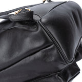 Gucci Black Leather Bamboo Backpack