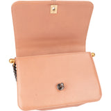 Chanel Quilted Lambskin Bicolor Turnlock Single Flap Crossbody Bag
