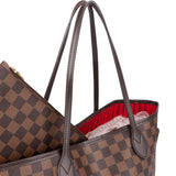 Louis Vuitton Damier Ebene Monogram Neverfull MM Shopper Handbag
