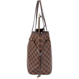 Louis Vuitton Damier Ebene Monogram Neverfull MM Shopper Handbag