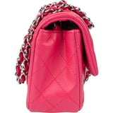 Chanel Quilted Lambskin Palladium Single Flap Crossbody Bag