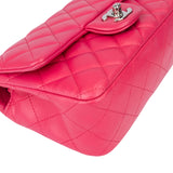 Chanel Quilted Lambskin Palladium Single Flap Crossbody Bag
