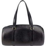 Louis Vuitton Noir Epi Leather Soufflot Handbag