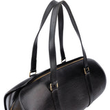 Louis Vuitton Noir Epi Leather Soufflot Handbag