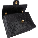 Chanel Quilted Lambskin 24K Gold Jumbo Single Flap Crosbody Bag