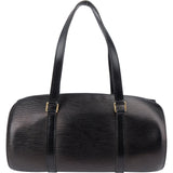 Louis Vuitton Noir Epi Leather Soufflot Handbag