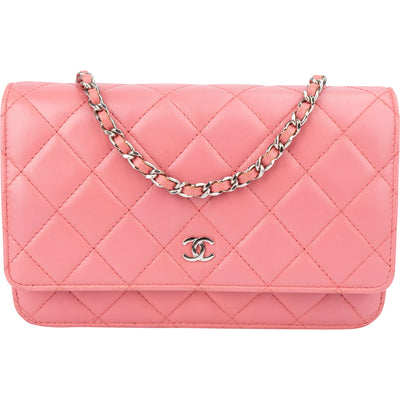 Chanel Quilted Lambskin CC Wallet On Chain Crossbody Bag - vintageandkickz