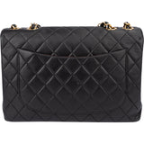 Chanel Quilted Lambskin 24K Gold Jumbo Single Flap Crossbody Bag