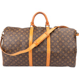 Louis Vuitton Canvas Monogram Keepall 55 Bandouliere