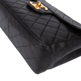 Chanel Quilted Lambskin 24K Gold Jumbo Single Flap Crossbody Bag