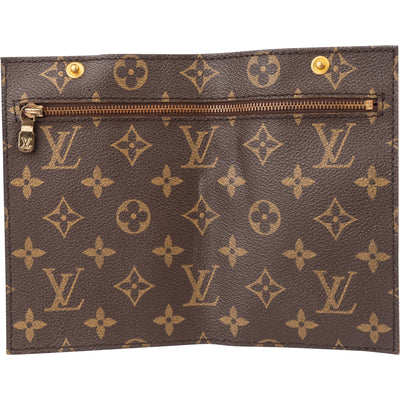 Louis Vuitton Canvas Monogram Randonnee Clip Clutch - vintageandkickz