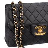 Chanel Quilted Lambskin 24K Gold Jumbo Single Flap Crossbody Bag