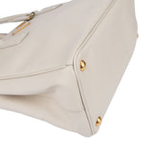 Prada White Saffiano Leather Galleria Handbag
