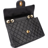 Chanel Quilted Lambskin 24K Gold Jumbo Single Flap Crossbody Bag