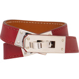 Hermès Red Leather Kelly Double Tour Bracelet