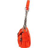 Prada Orange Suede Triangle Shoulder Bag