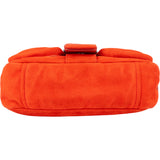 Prada Orange Suede Triangle Shoulder Bag