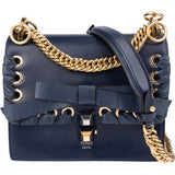 Fendi Bleu Leather Kan I Crossbody Bag