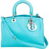 Christian Dior Blue Leather Granville Handbag