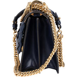 Fendi Bleu Leather Kan I Crossbody Bag