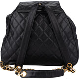 Chanel Quilted Caviar Leather Chain Backpack