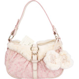 Celine Pink Maccadam Monogram Fur Handbag