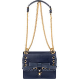 Fendi Bleu Leather Kan I Crossbody Bag