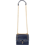 Fendi Bleu Leather Kan I Crossbody Bag