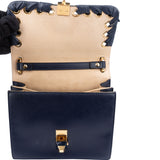 Fendi Bleu Leather Kan I Crossbody Bag