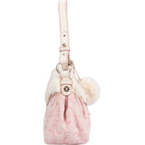 Celine Pink Maccadam Monogram Fur Handbag