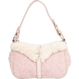 Celine Pink Maccadam Monogram Fur Handbag