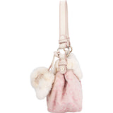 Celine Pink Maccadam Monogram Fur Handbag