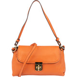 Chloé Orange Leather Elsie Turnlock Shoulder Bag