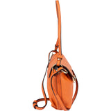 Chloé Orange Leather Elsie Turnlock Shoulder Bag