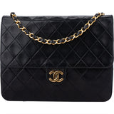 Chanel Quilted Lambskin 24K Gold Single Flap Shoulder Bag