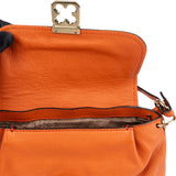 Chloé Orange Leather Elsie Turnlock Shoulder Bag