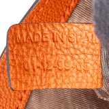 Chloé Orange Leather Elsie Turnlock Shoulder Bag