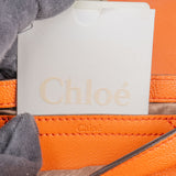 Chloé Orange Leather Elsie Turnlock Shoulder Bag