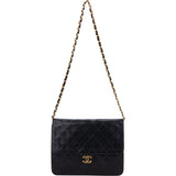 Chanel Quilted Lambskin 24K Gold Single Flap Shoulder Bag