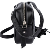 Saint Laurent Black Chevron Leather Lou Crossbody Belt Bag