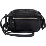 Saint Laurent Black Chevron Leather Lou Crossbody Belt Bag