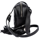 Saint Laurent Black Chevron Leather Lou Crossbody Belt Bag